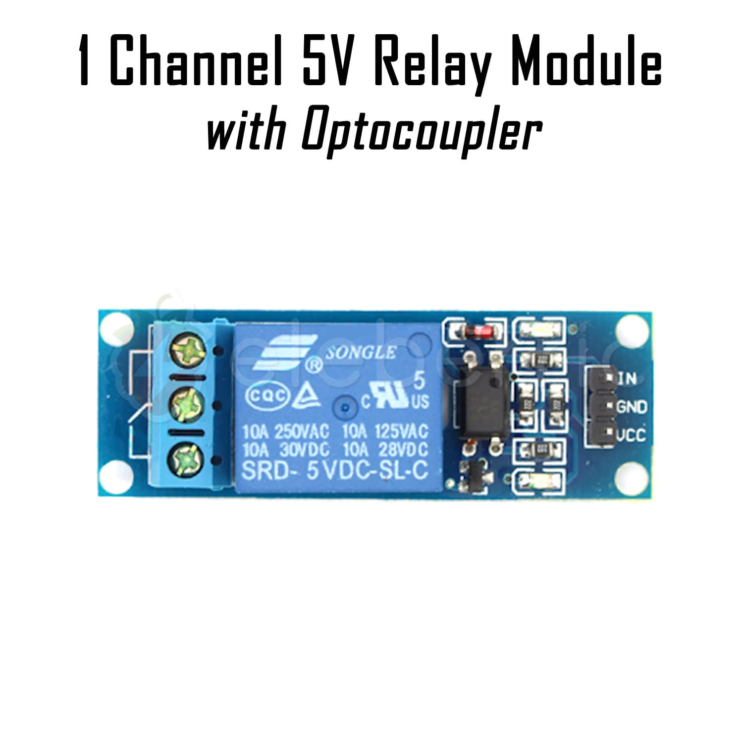 1 Channel 5V Relay Module with Optocoupler - View 3