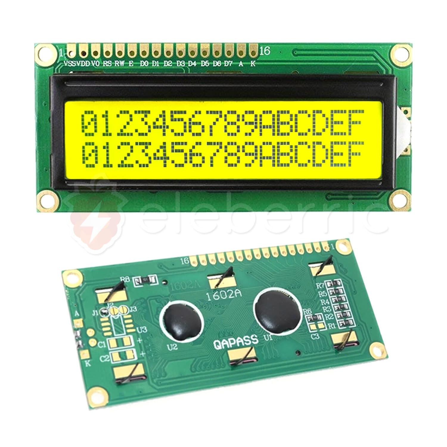 1602 LCD Display Yellow Backlight - View 4