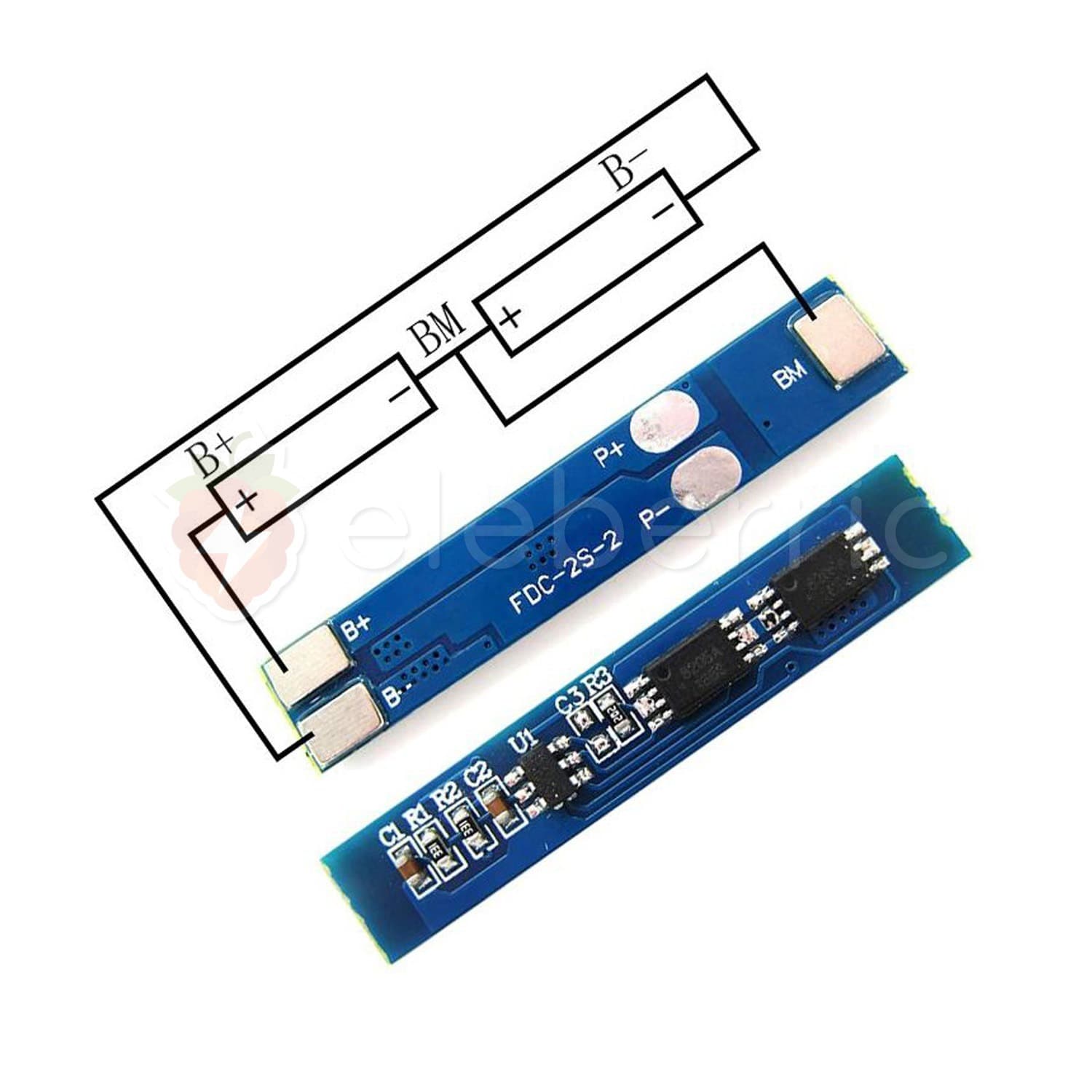 2S 3A 18650 Li-ion Battery Series 7.4V 8.4V BMS Charger Protection Module