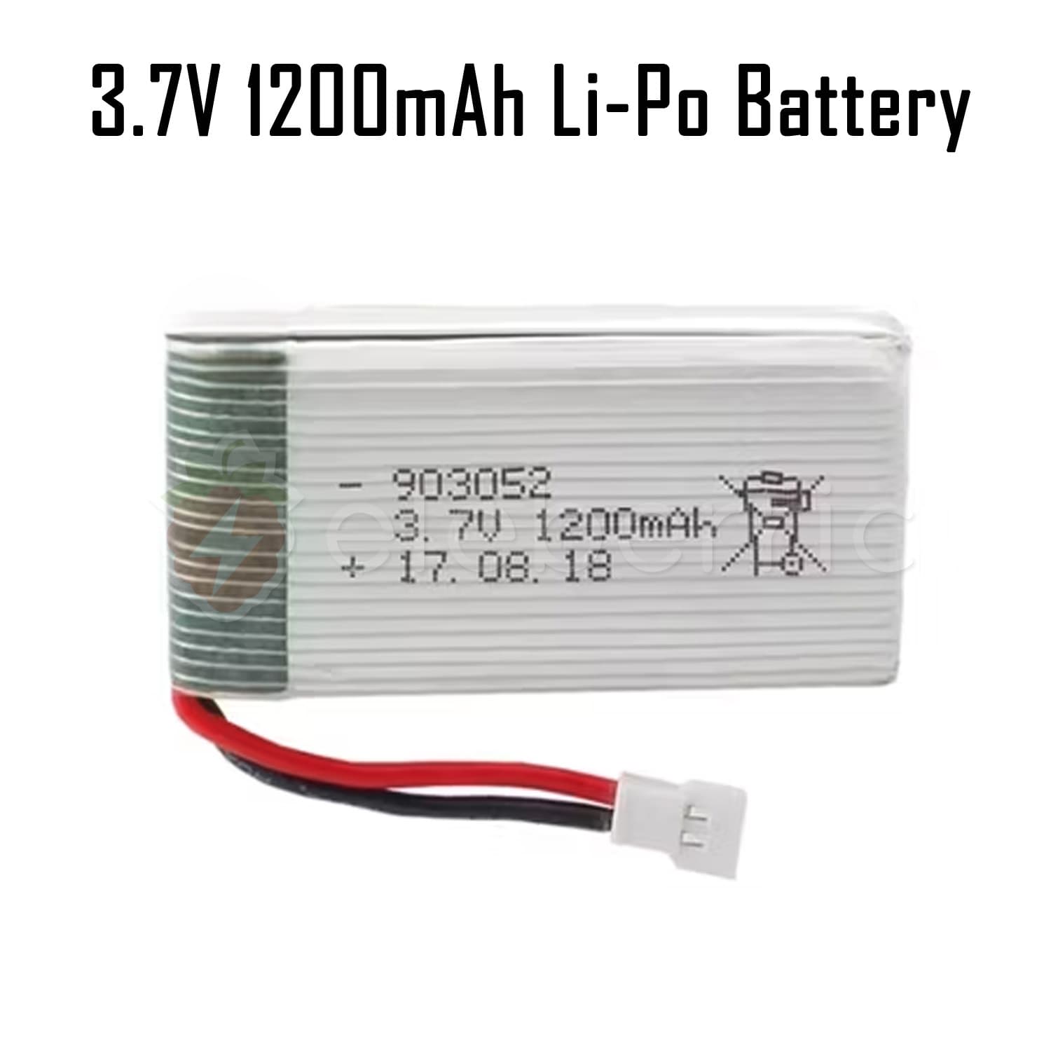 3.7V 1200mAh 1S Li-Po Rechargeable Battery
