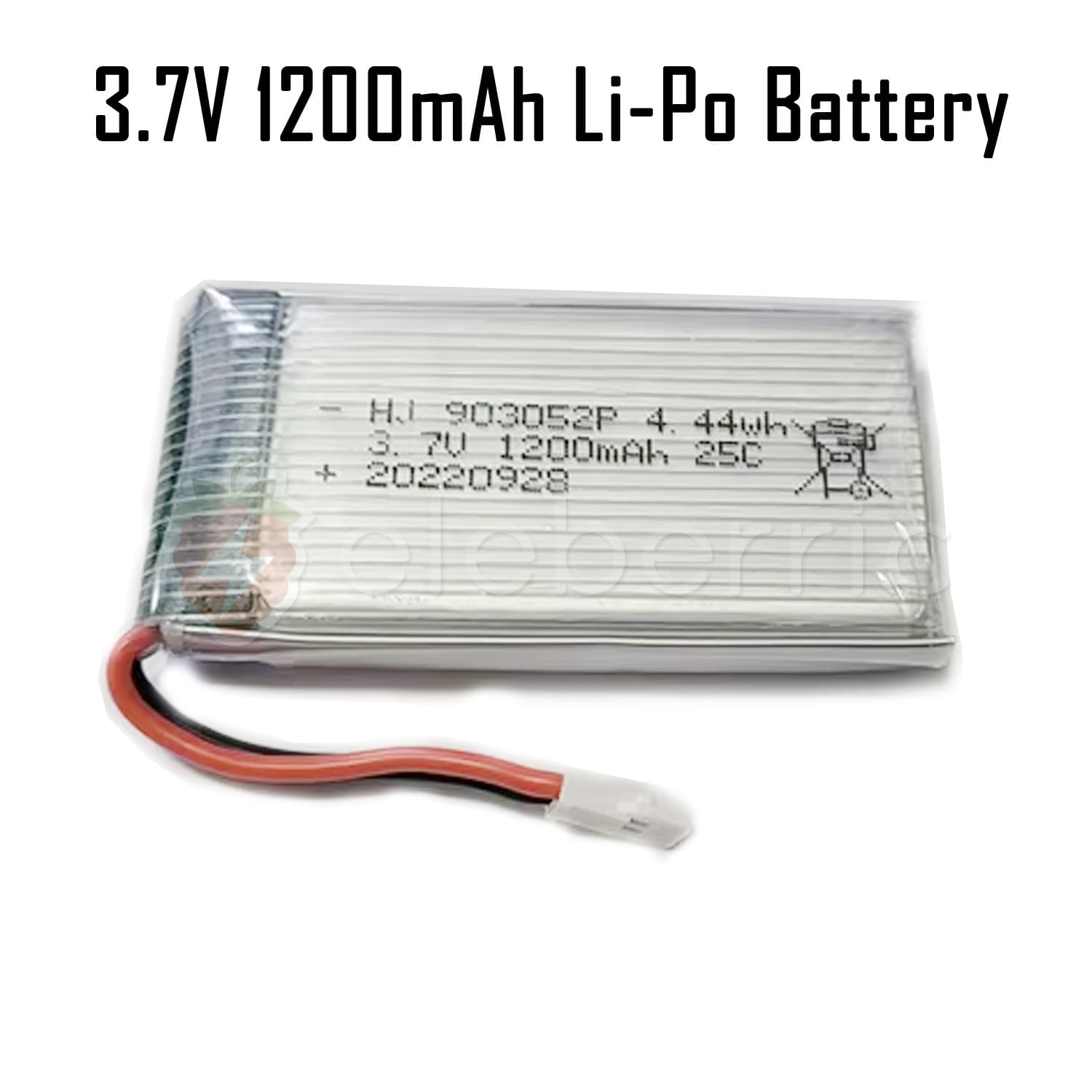 3.7V 1200mAh 1S Li-Po Rechargeable Battery - View 2