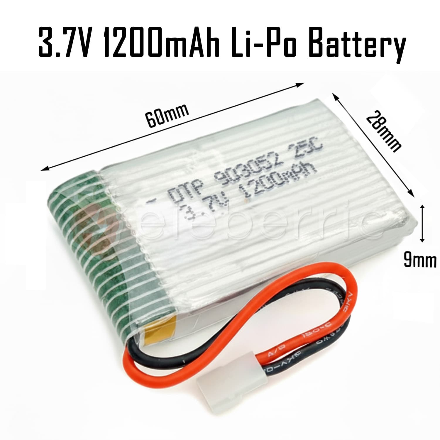 3.7V 1200mAh 1S Li-Po Rechargeable Battery - View 5