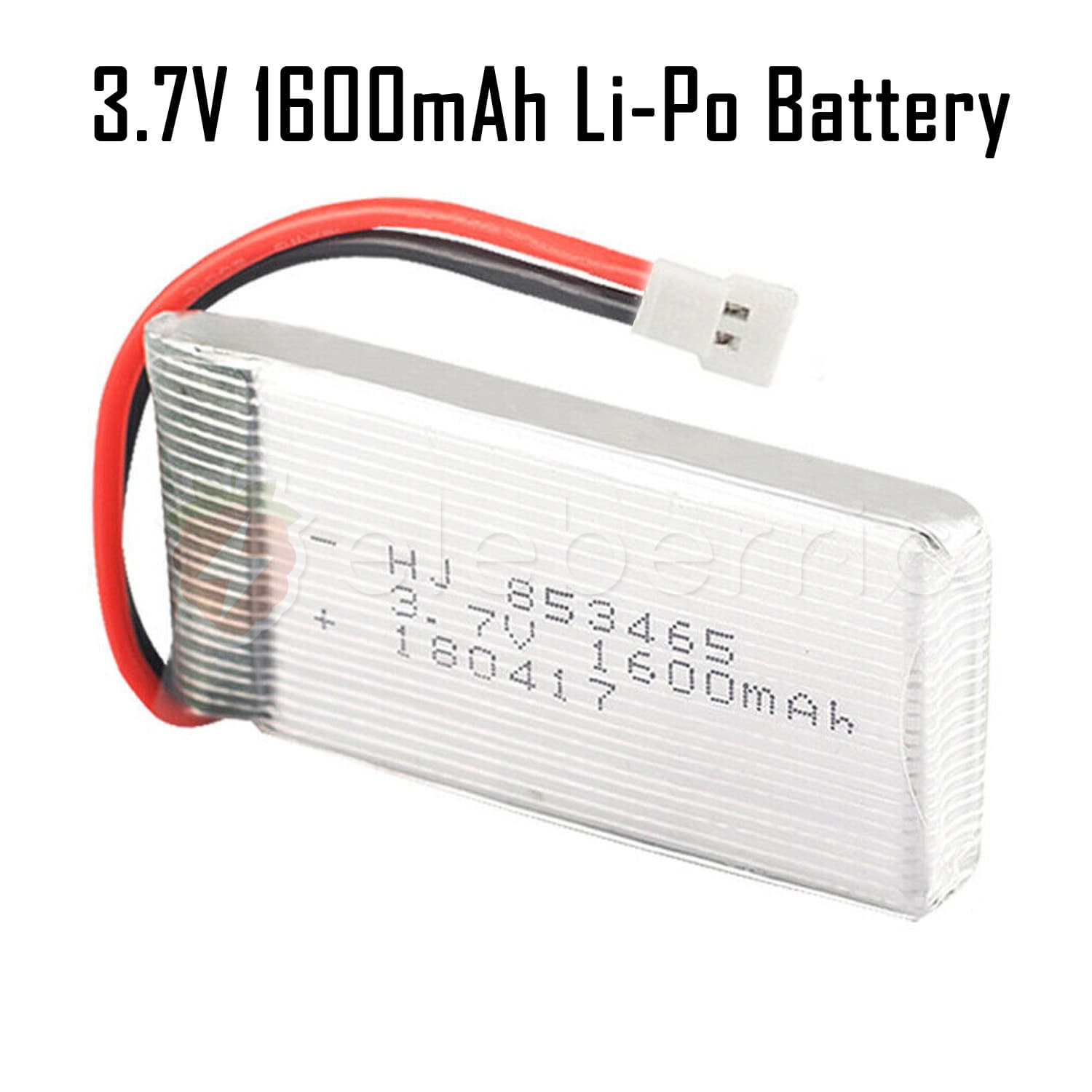 3.7V 1600mAh 1S Li-Po Rechargeable Battery - View 2