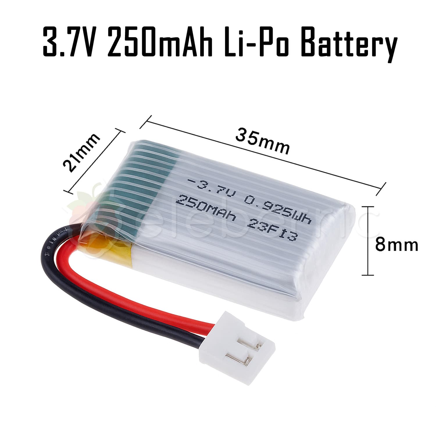 3.7V 250mAh 1S Li-Po Rechargeable Battery - View 5