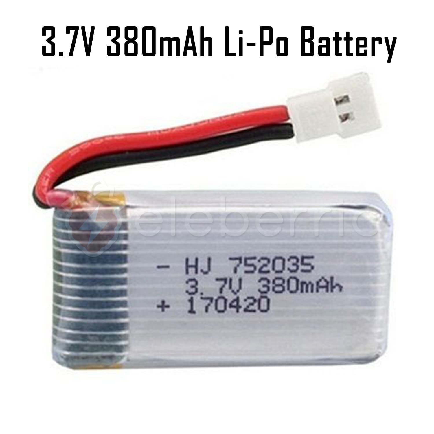 3.7V 380mAh 1S Li-Po Rechargeable Battery - View 2