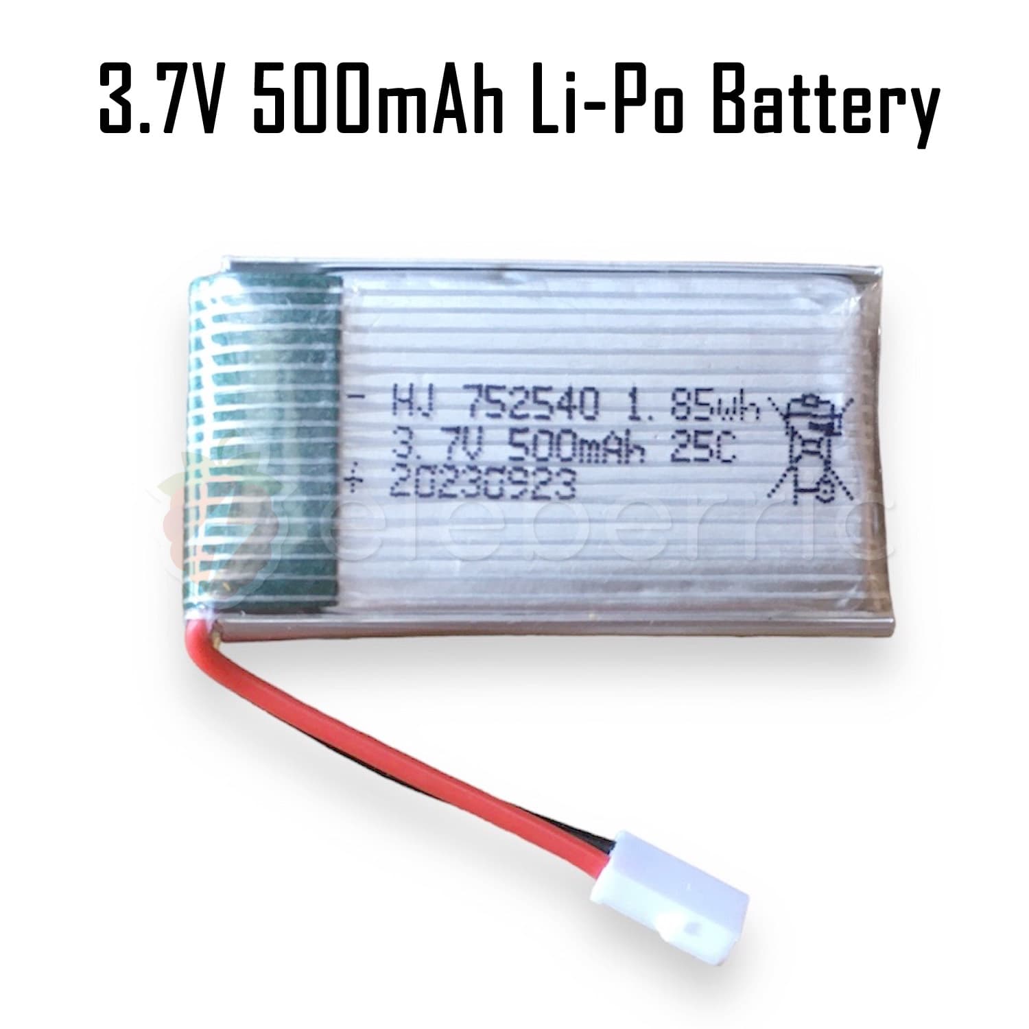 3.7V 500mAh 1S Li-Po Rechargeable Battery - View 2