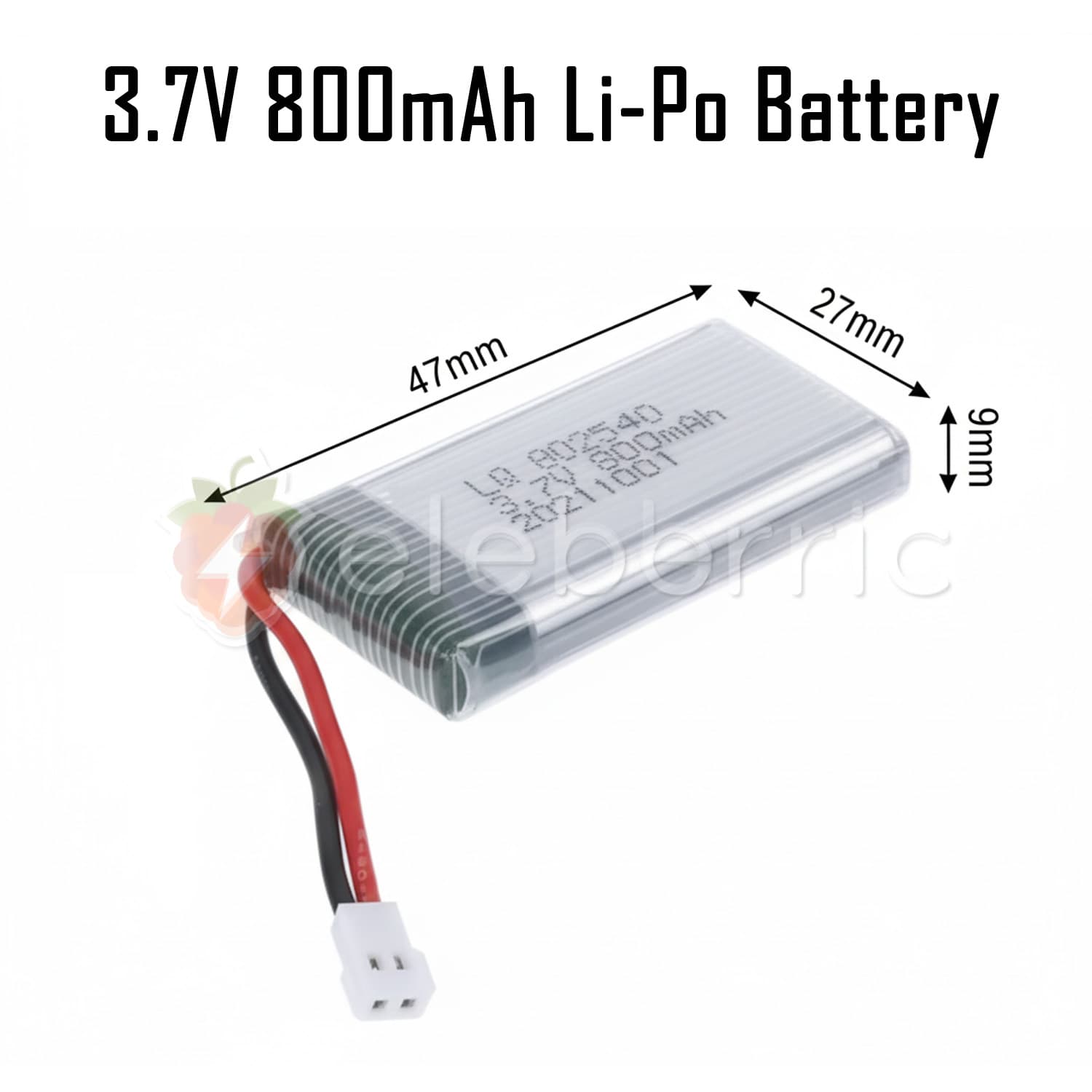 3.7V 800mAh 1S Li-Po Rechargeable Battery - View 5