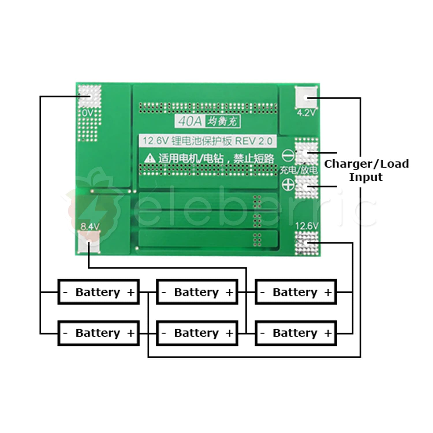 3S 40A Balanced Version 18650 Li-ion Battery Series 11.1V 12.6V BMS Charger Protection Module - View 3