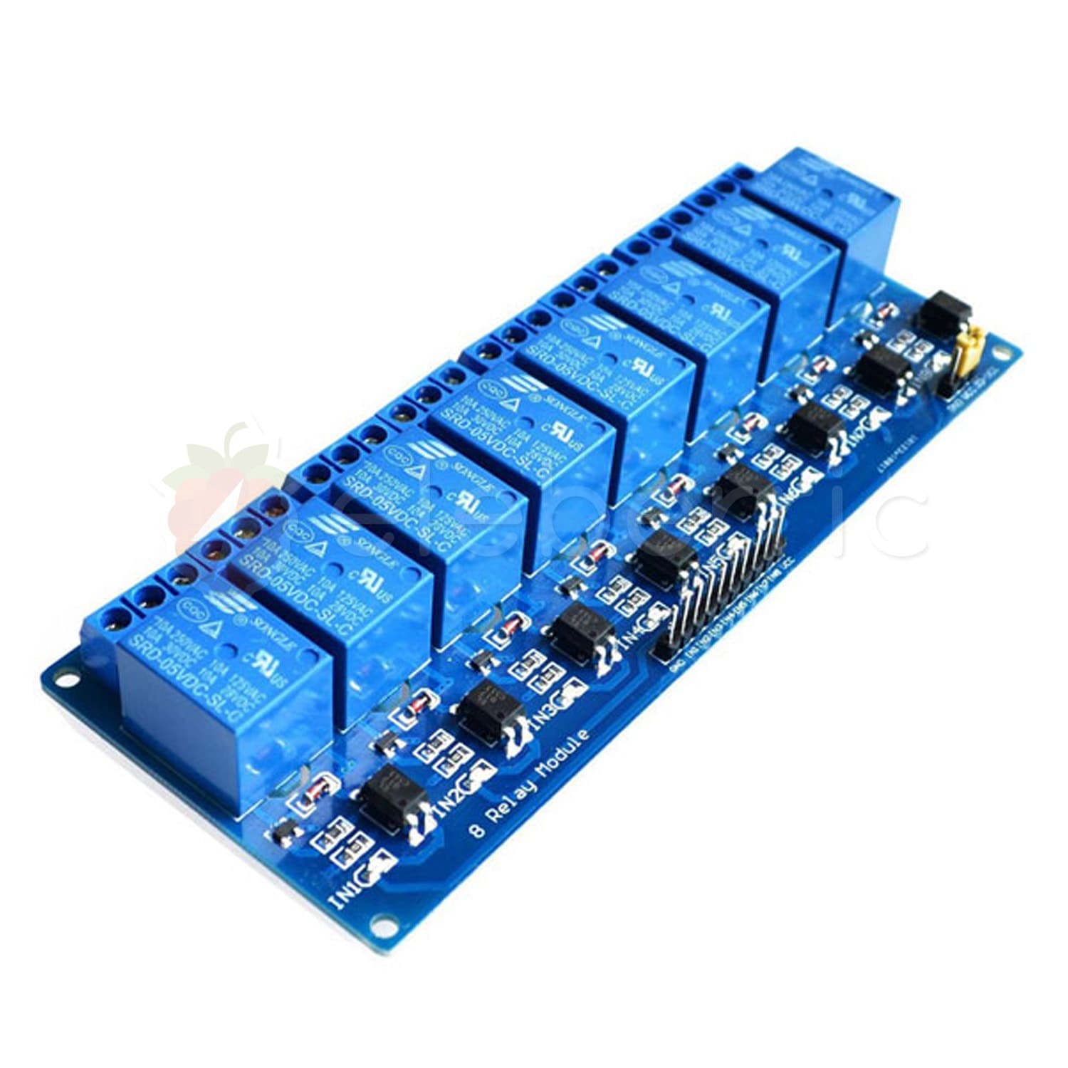 8 Channel 5V Relay Module with Optocoupler - View 2