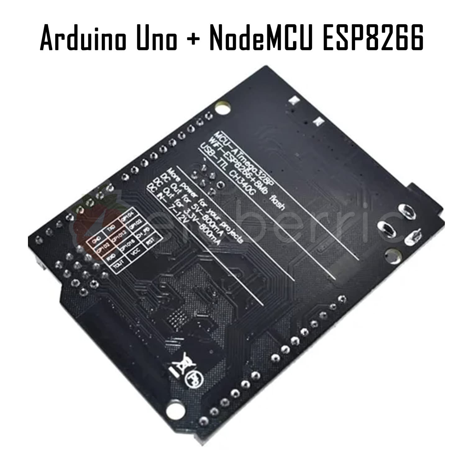 Arduino Uno WiFi ATMega328P NodeMCU ESP8266 Development Board - View 3
