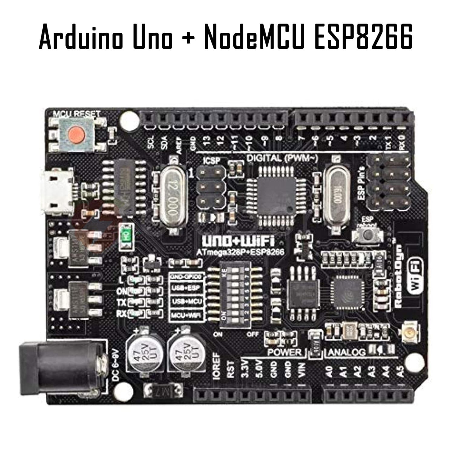 Arduino Uno WiFi ATMega328P NodeMCU ESP8266 Development Board - View 4