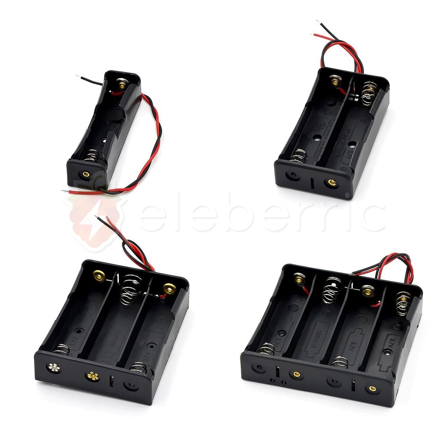 Battery Holder Storage Case 1/2/3/4 Way Slots for 18650 Li-ion Batteries