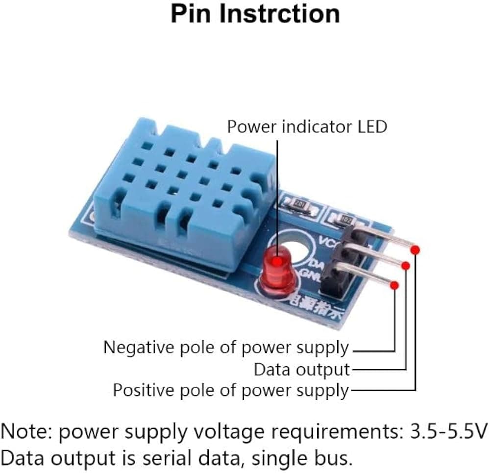 DHT11 Temperature and Humidity Sensor Module - View 4