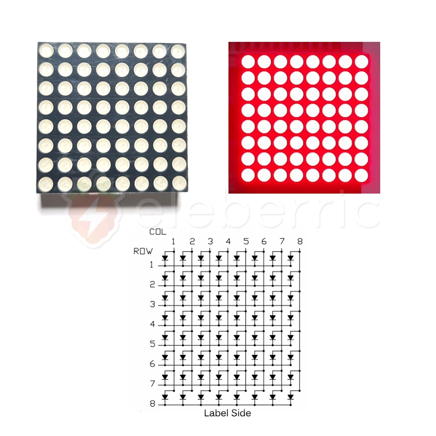 Dot Matrix 8×8 LED Display Red Common Cathode - View 5