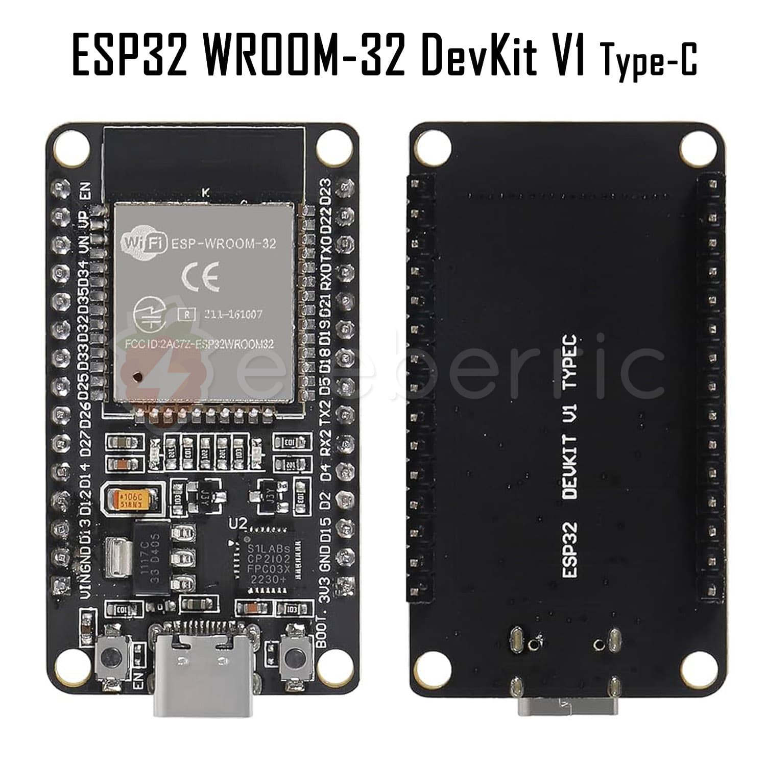 ESP32 WROOM-32 Wi-Fi Bluetooth Development Board Type-C (30 Pin) - View 6