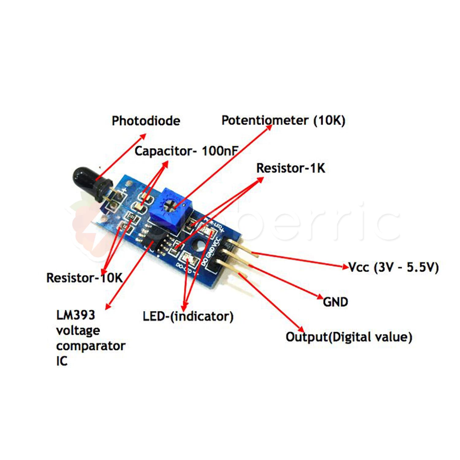 IR Flame Detect Sensor Module - View 5