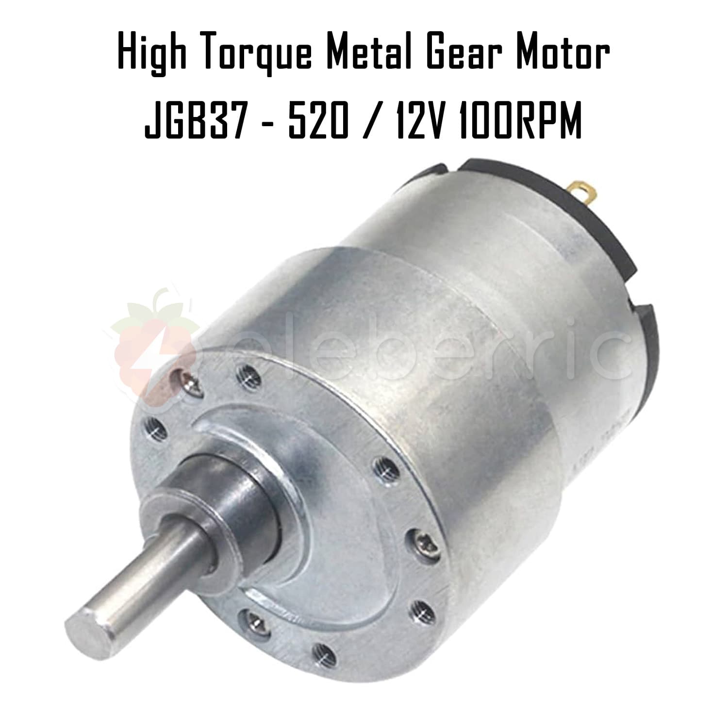 JGB37-520 12V 100 RPM High Torque Metal Gear Motor - View 1