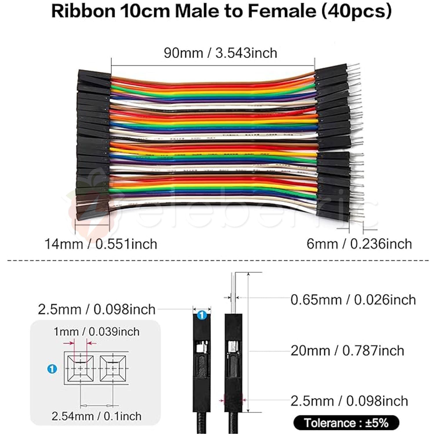 Jumper Wires 40pcs 10cm - View 3