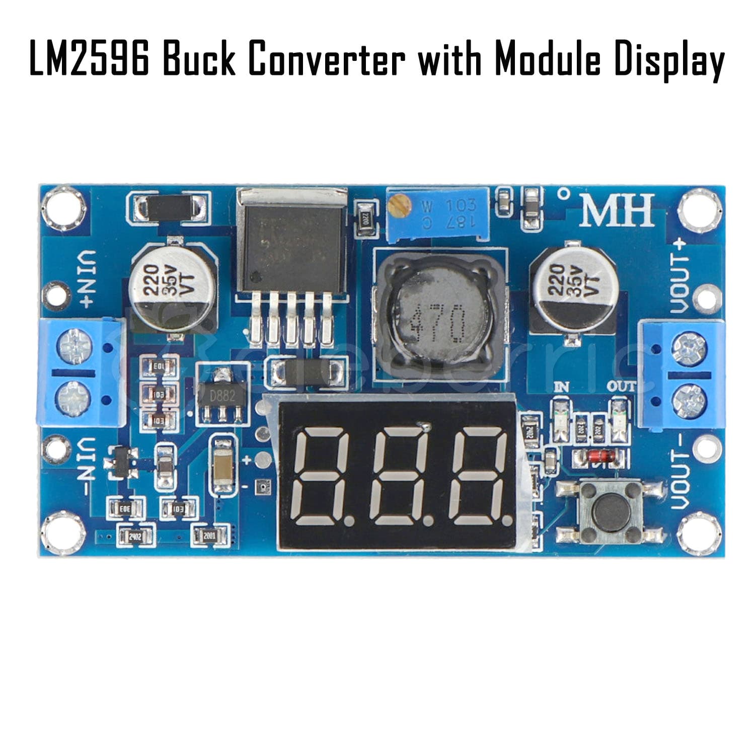 LM2596 Step Down Buck Converter Module with Display