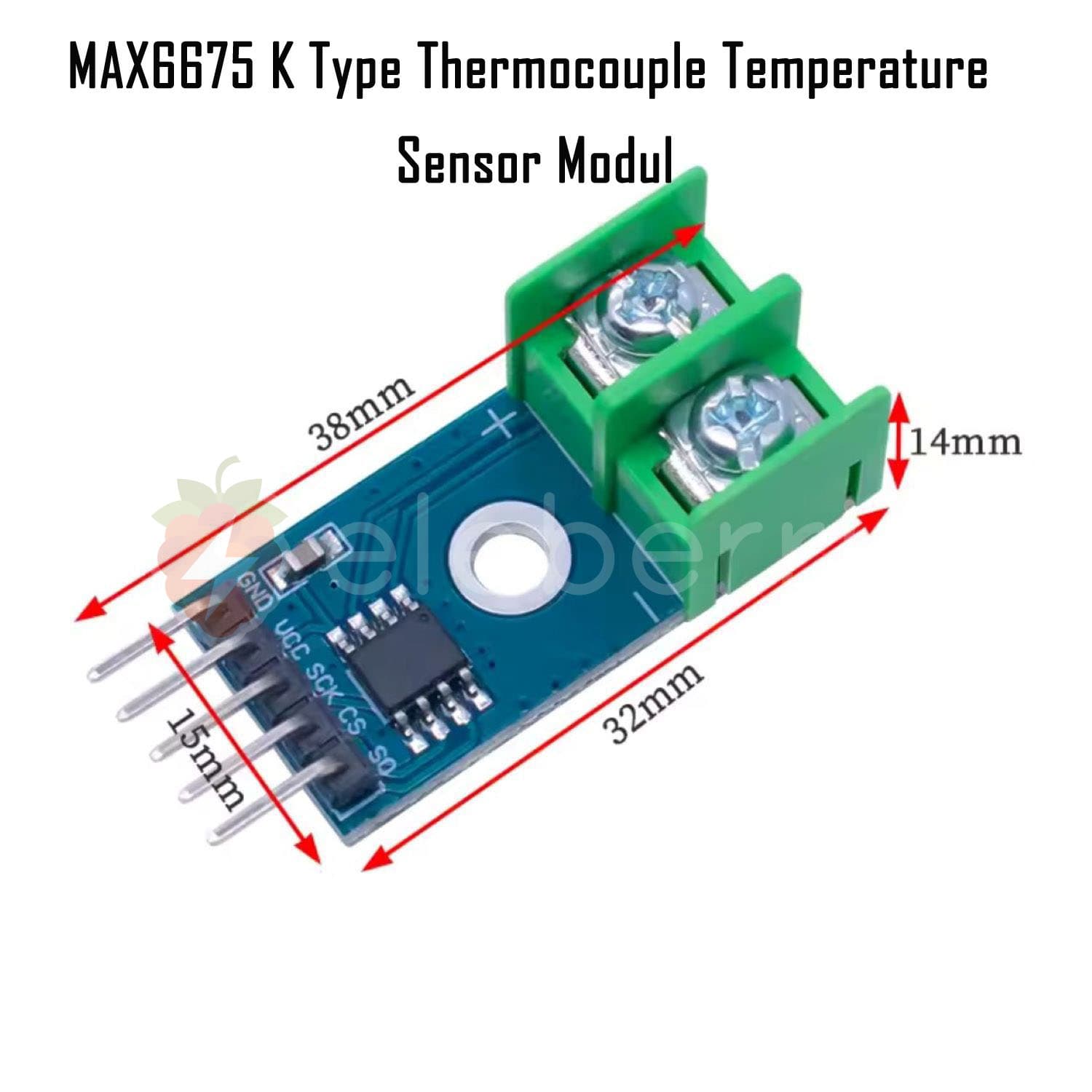 MAX6675 K Type Thermocouple Temperature Sensor Module - View 4