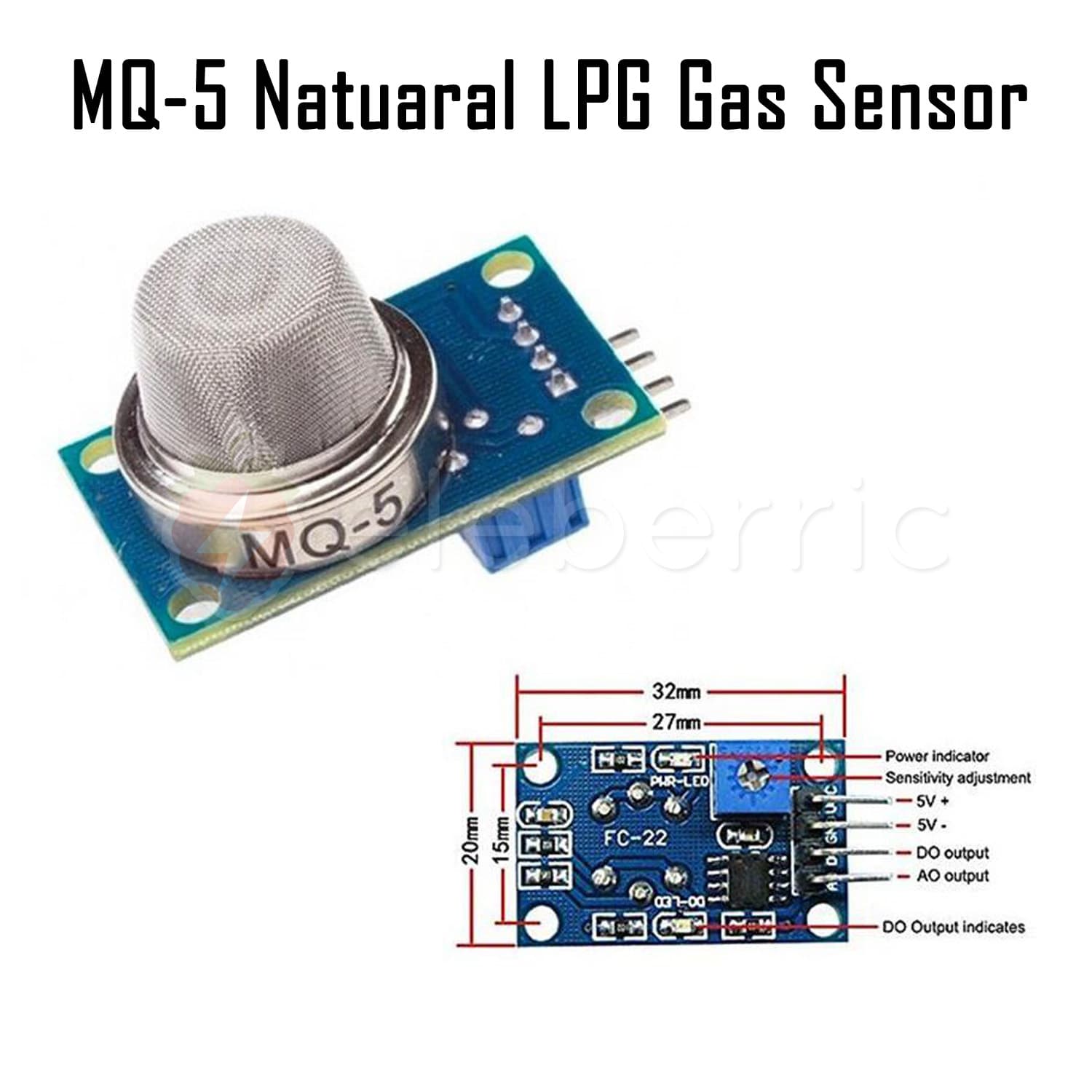 MQ-5 LPG Methane Natural Gas Sensor Module - View 7