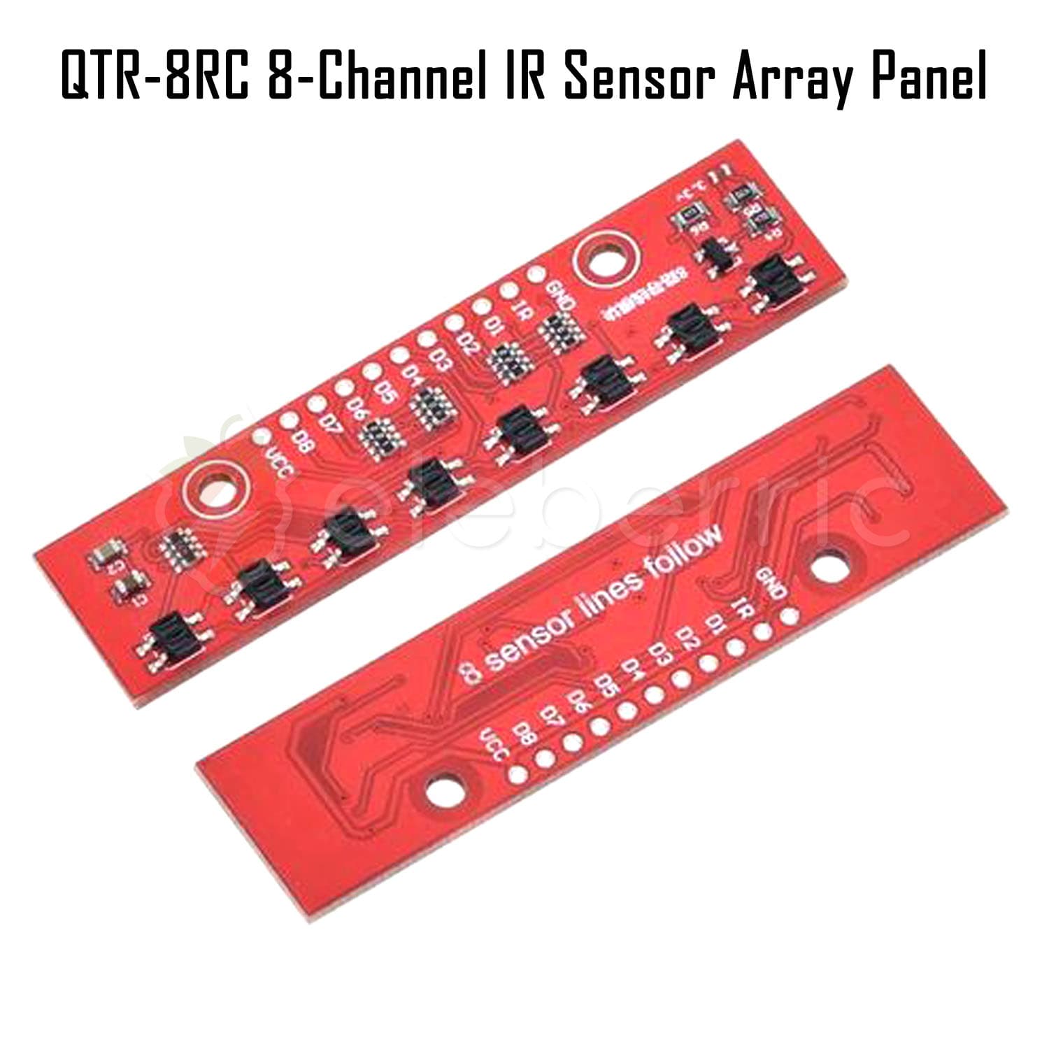 QTR-8RC 8 Channel IR Line Tracking Sensor Array Panel - View 1