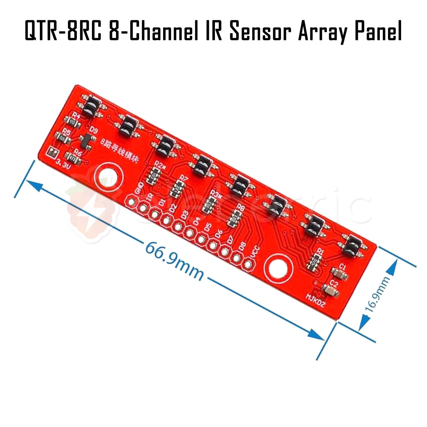 QTR-8RC 8 Channel IR Line Tracking Sensor Array Panel - View 5