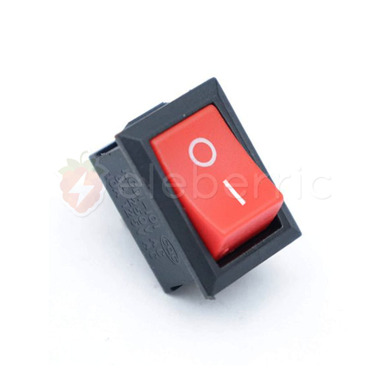 Rocker Switch On/Off 2 Pin Red - View 1