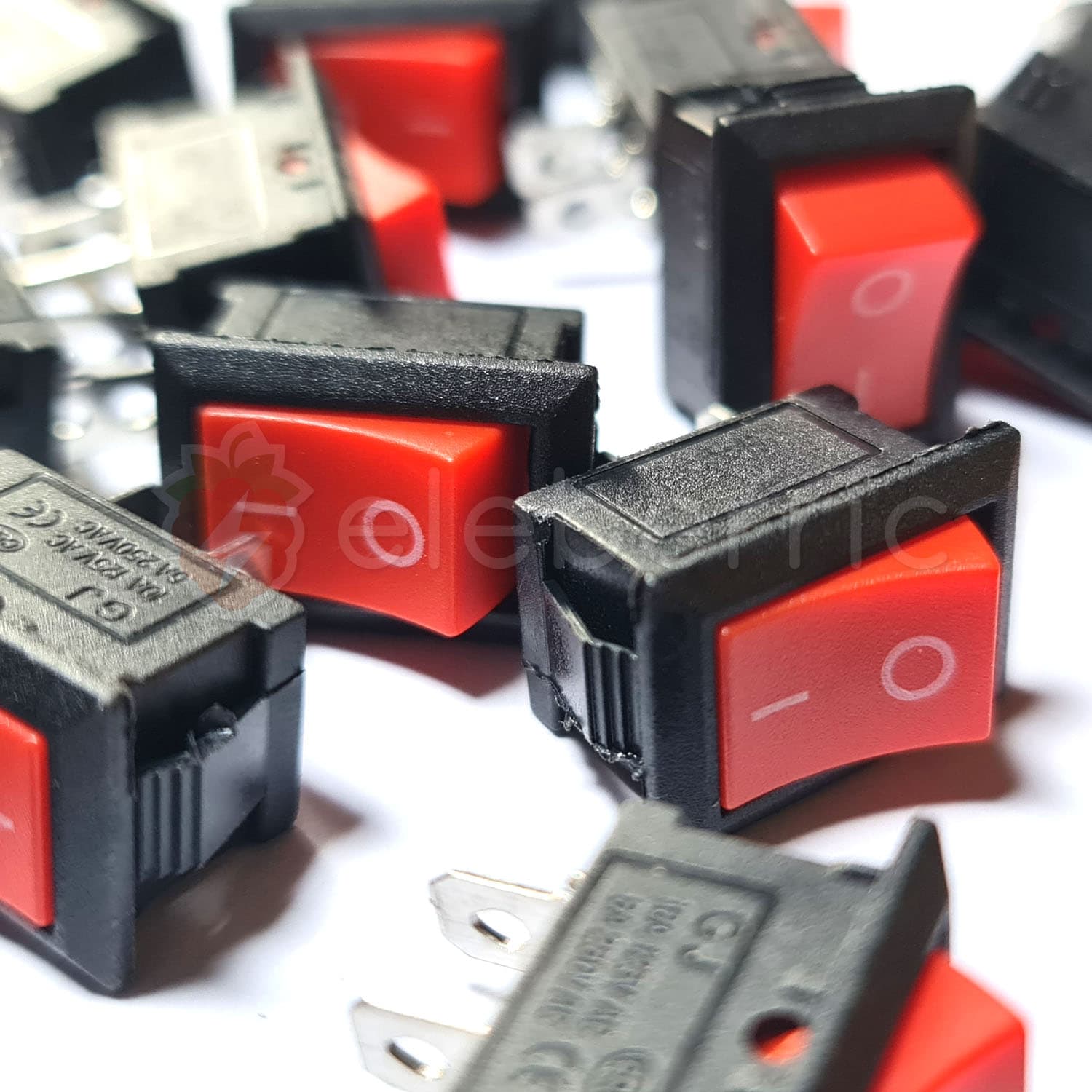 Rocker Switch On/Off 2 Pin Red - View 3
