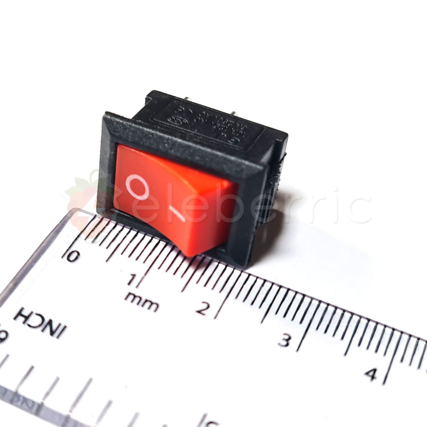 Rocker Switch On/Off 2 Pin Red