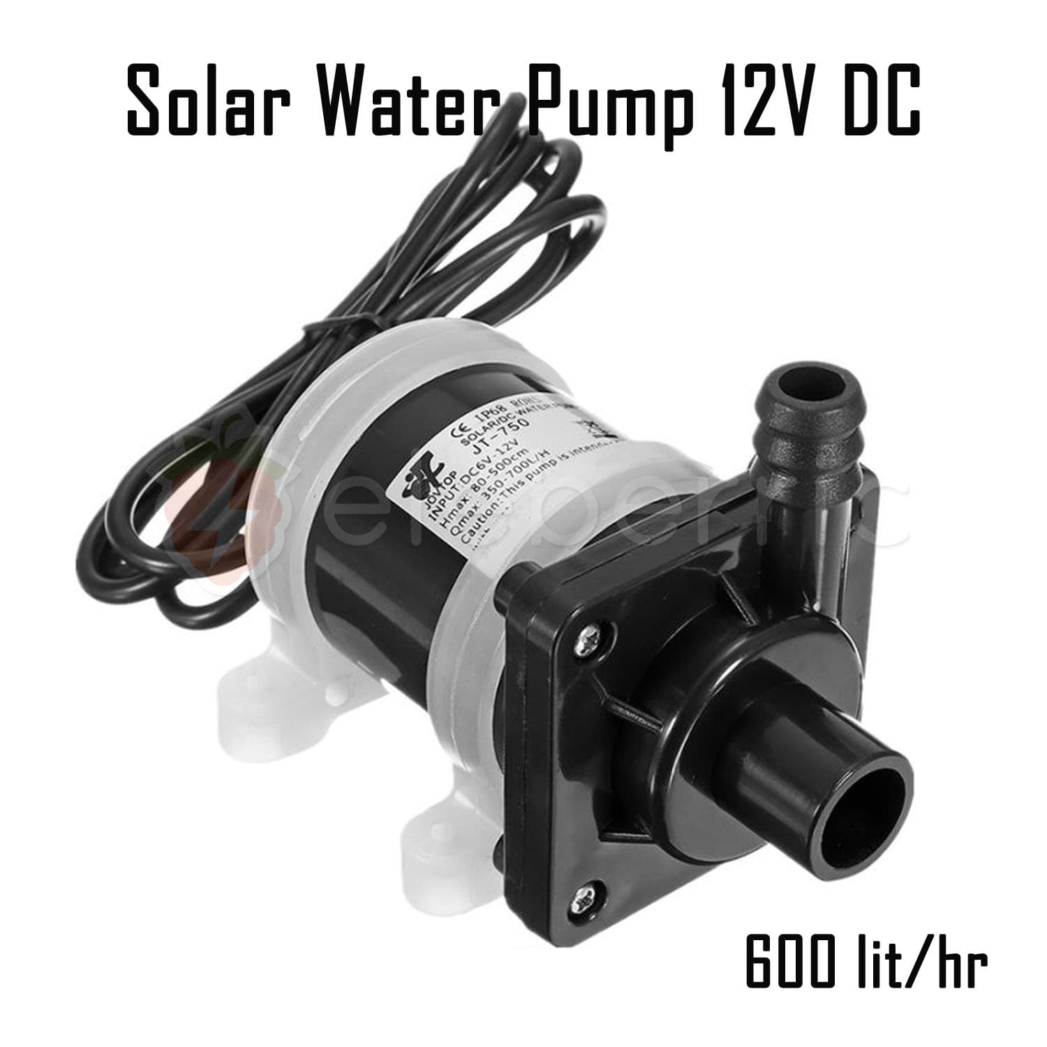 Solar Water Pump 12V DC Brushless Submersible 600L/H - View 2