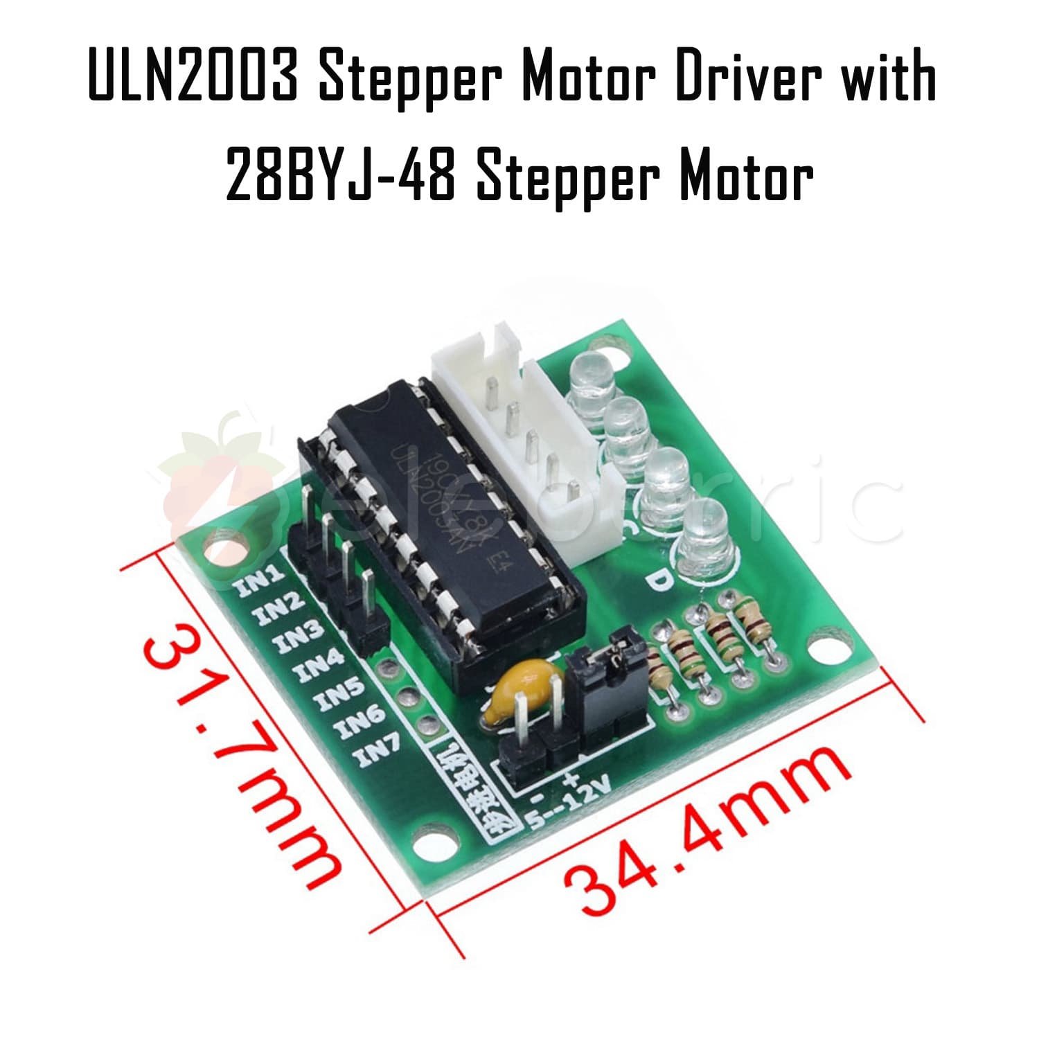 ULN2003 Stepper Motor Driver and 28BYJ-48 Stepper Motor - View 6