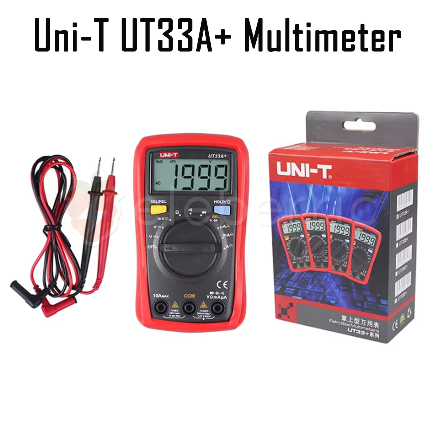 Uni-T UT33A+ Digital Multimeter Auto Range Palm Size Tester - View 3