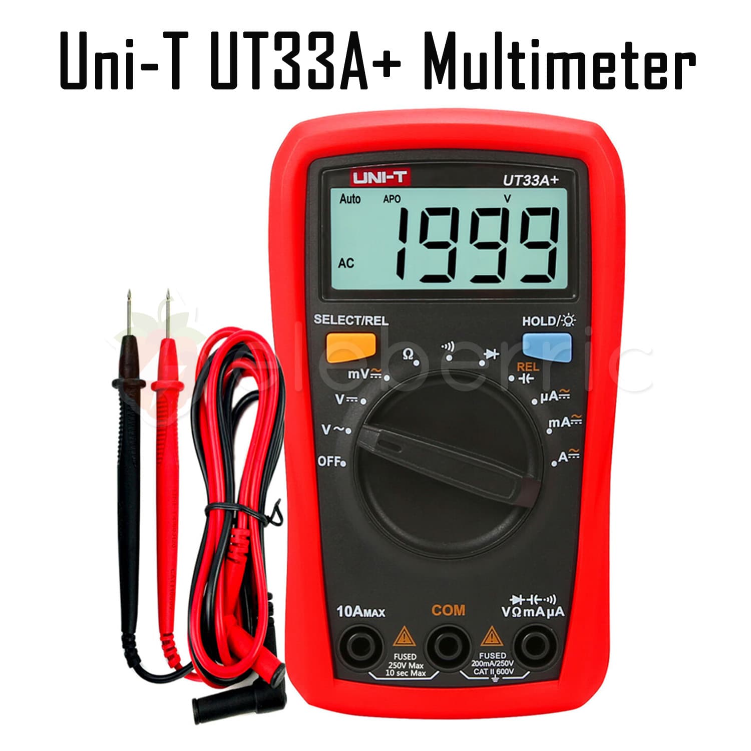 Uni-T UT33A+ Digital Multimeter Auto Range Palm Size Tester - View 4