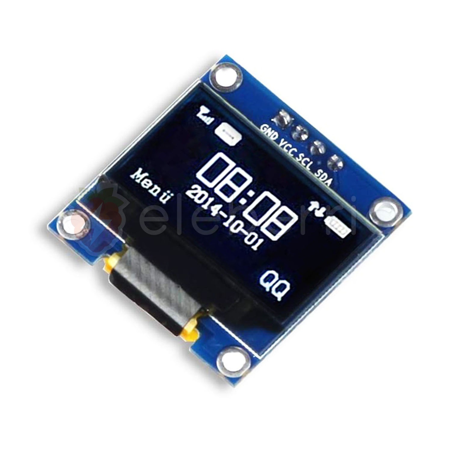 0.96 inch OLED Display White 128×64 I2C IIC 4 Pin Full View 1