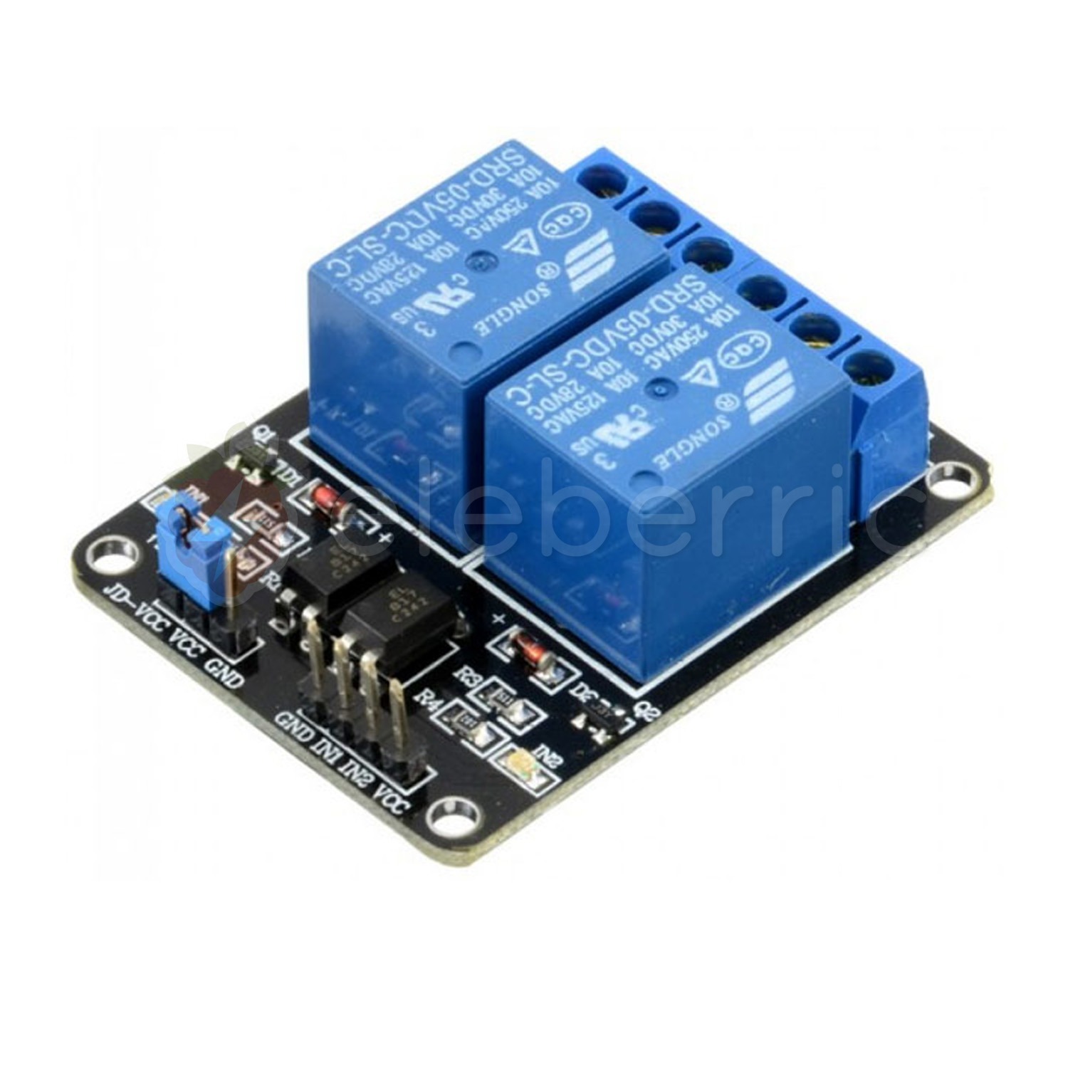2 Channel 5V Relay Module with Optocoupler Full View 1