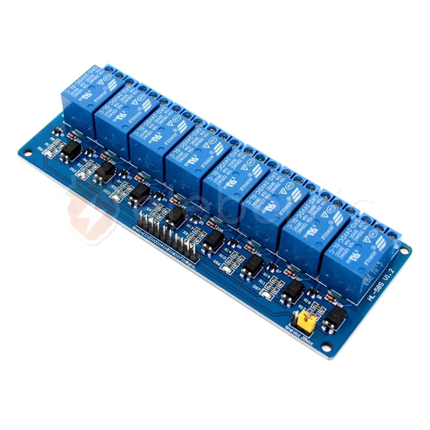 8 Channel 5V Relay Module with Optocoupler Full View 1