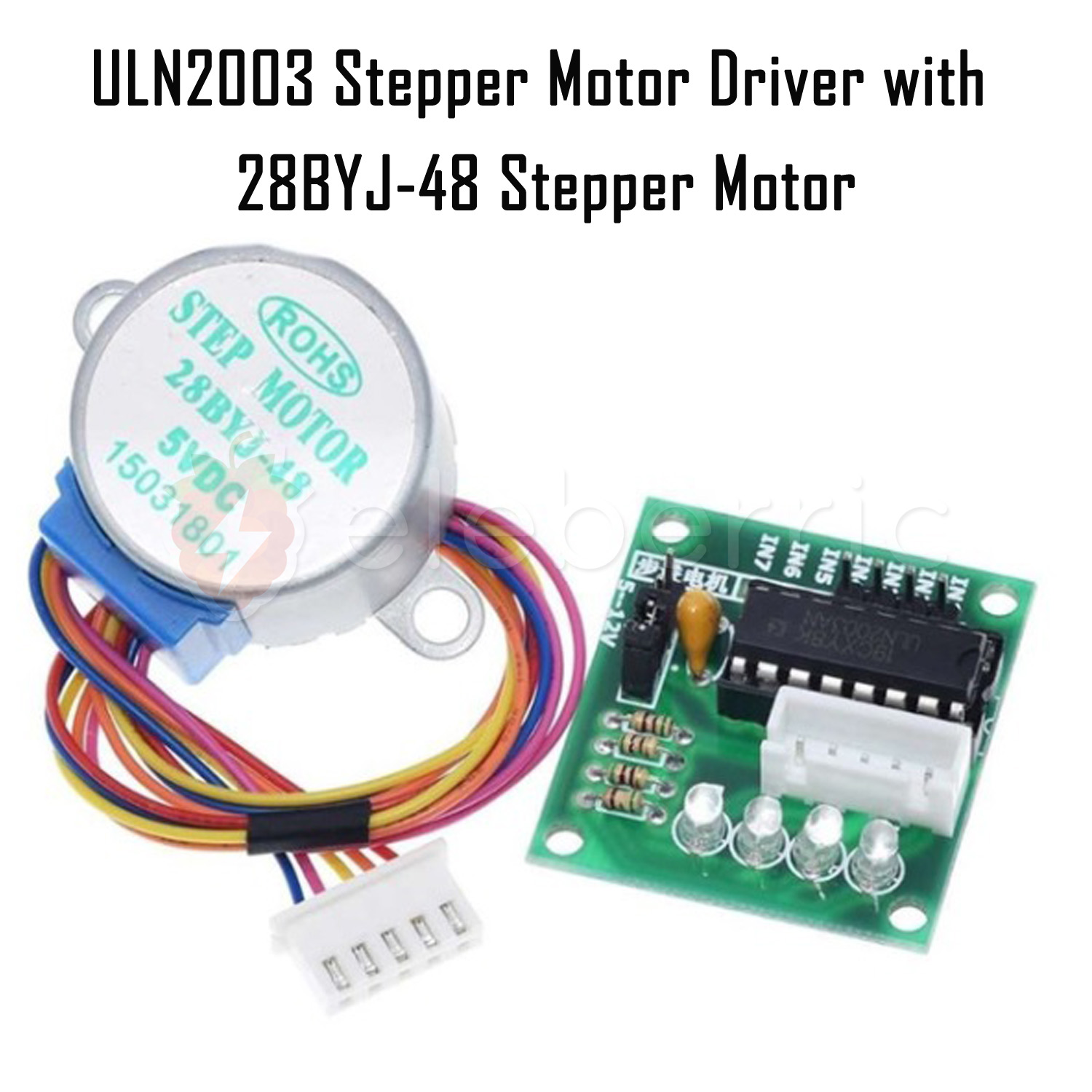ULN2003 Stepper Motor Driver and 28BYJ-48 Stepper Motor Full View 1